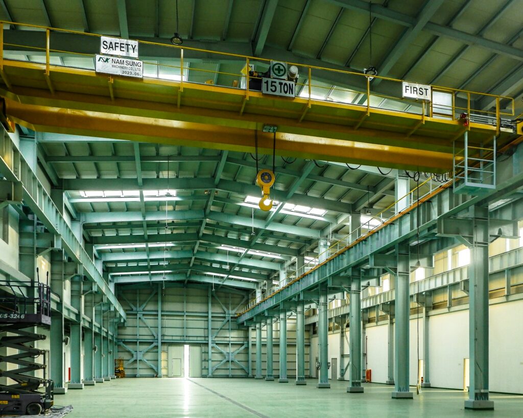 Nave industrial utilizada para fabricación de construcción modular