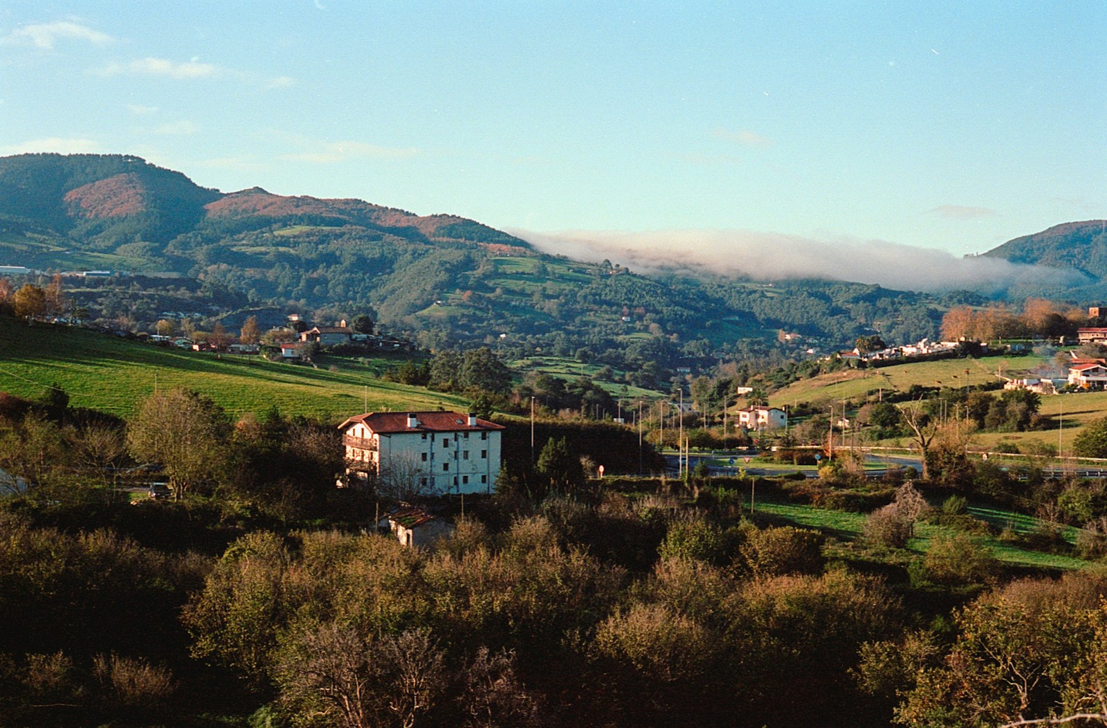 Paisaje verde de Bizkaia próximo a Portugalete